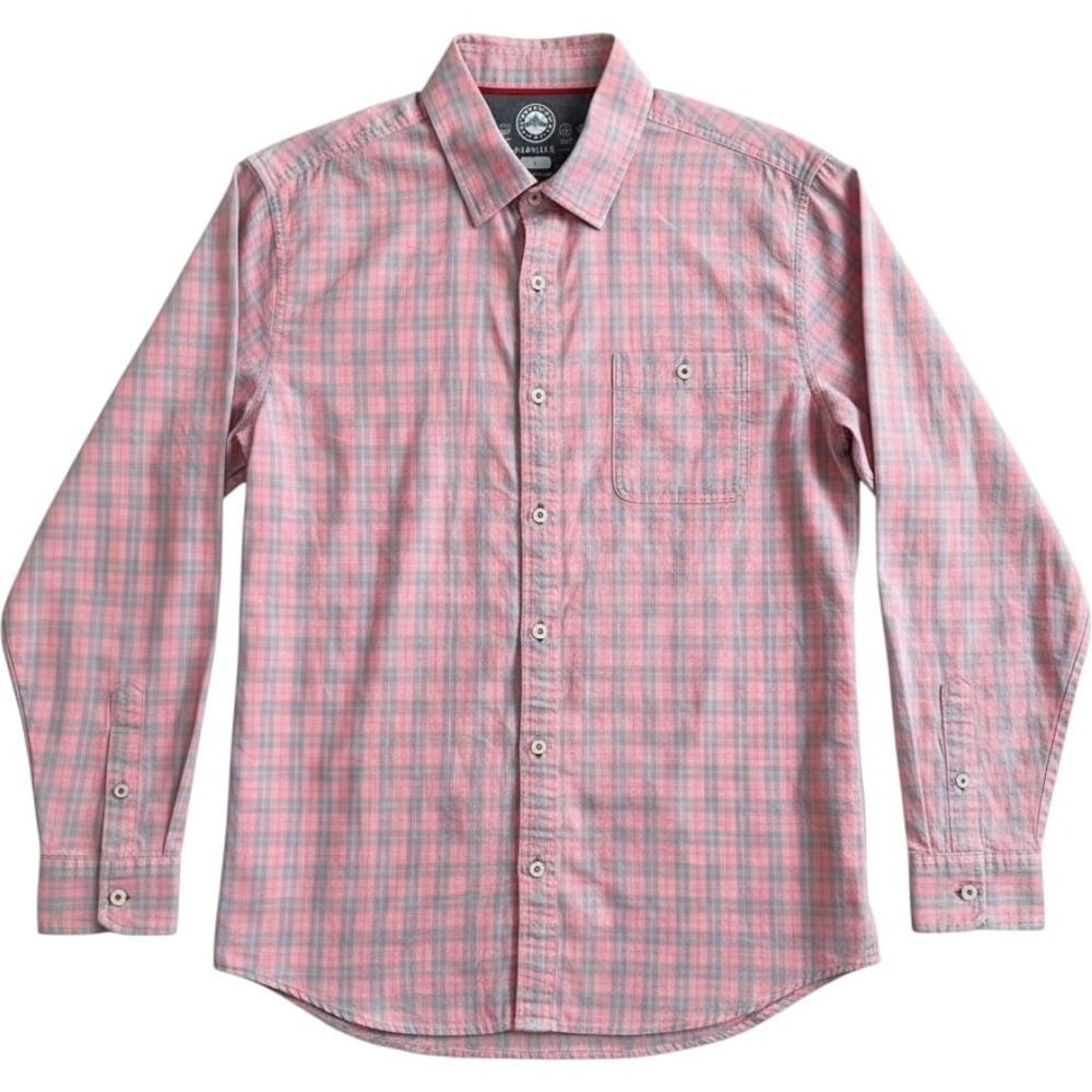 'Flag & Anthem pink plaid button up shirt Size L